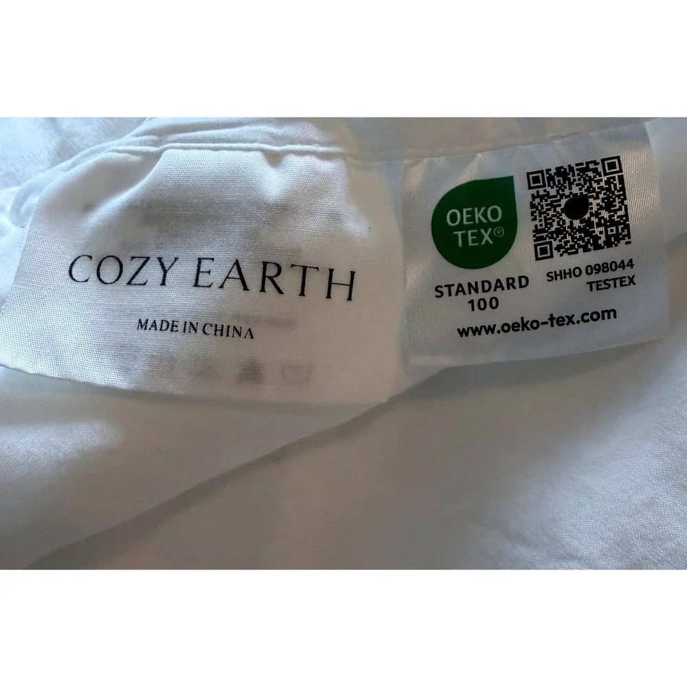Cozy Earth King Flat Sheet Bamboo White Soft Cooling Breathable